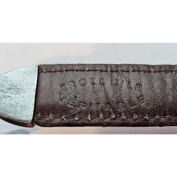 Crocodile Belt, Genuine Véritable Crocodile Leather 30 In, Silver Conchos/Buckle main image 7